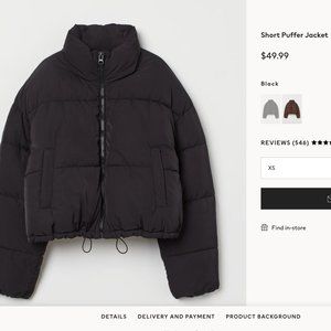 H&M Short Puffer Jacket